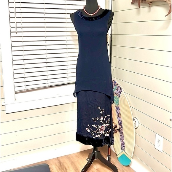 VTG Papillon,Exquisite Drape-Front, Beautifully Embroidered,Velvet Fur Lined,S - Picture 6 of 16